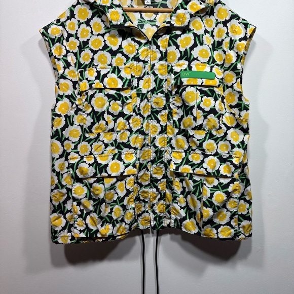 Diane Von Furstenberg Floral Hooded Vest - Picture 6 of 14